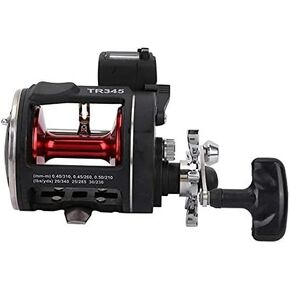 Trolling Reels Equipped Ice Fishing Rod & Reel Combos Aluminum Alloy Drum Wheel Fishing Reel with Line Counter for Sea Fishing