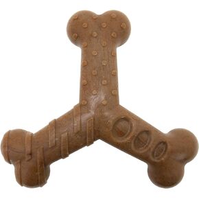 Chew King Dog Bacon Lovin’ Wishbone, Nylon Bones, Textured Bacon Flavored Chew Toy, for All Breed Sizes