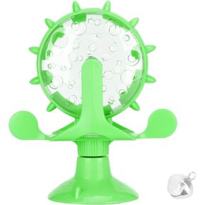 GLOGLOW Pet Food Leakage Toy, Windmill Treat Dispensing Cat Puzzle Toys Interactive Pet Slow Feeders Snack Distribution Toy with Powerful Suction Cup Interactive Kitten(Blue) Cat Houses & Condos