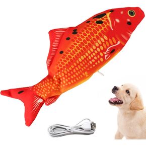Flopping Fish Electric Moving Dog Fish Toy，Realistic Flopping Fish Rocking Dog Toy，Interactive Pet Toys for Dog Exercise，Small and Medium Dog Floppy Fish Animal Toy