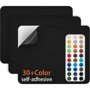Canvas Repair Patch 9×11 Inch 3Pcs Waterproof Self-Adhesive Fabric Repair Patch for Tents,Boat Cover,Pop Up Canopy,Patio,Bags,Car Seats,Sofas,Furniture Cover(Black)