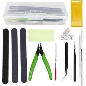 binifiMux 17pcs Basic Model Tools Set Modeler Building Kit for Gundam Car Model Assemble Building