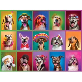 White Mountain Puzzles - Puppy Portraits - 500 Piece Jigsaw Puzzle