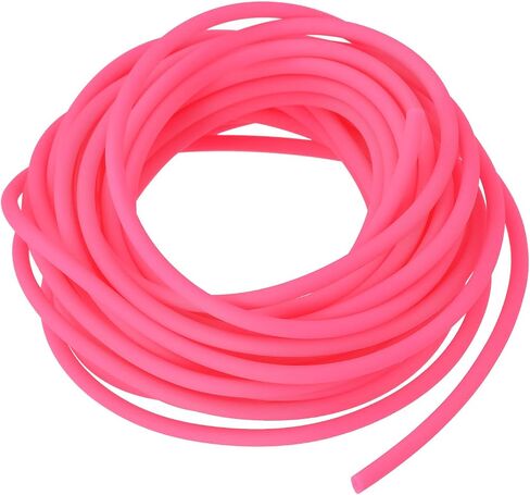 MECCANIXITY المطاط الحبل أنبوب 16ft 1/8 "ضياء 1/16" ثقب ضوء ارتفع الأحمر أنابيب جوفاء DIY بها بنفسك الحرفية الديكور القلائد سوار in Kuwait