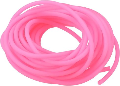 MECCANIXITY المطاط الحبل أنبوب 16ft 1/8 "ضياء 1/16" ثقب ضوء ارتفع الأحمر أنابيب جوفاء DIY بها بنفسك الحرفية الديكور القلائد سوار in Kuwait