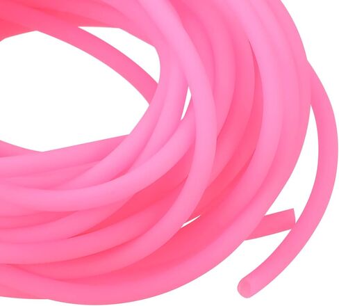 MECCANIXITY المطاط الحبل أنبوب 16ft 1/8 "ضياء 1/16" ثقب ضوء ارتفع الأحمر أنابيب جوفاء DIY بها بنفسك الحرفية الديكور القلائد سوار in Kuwait