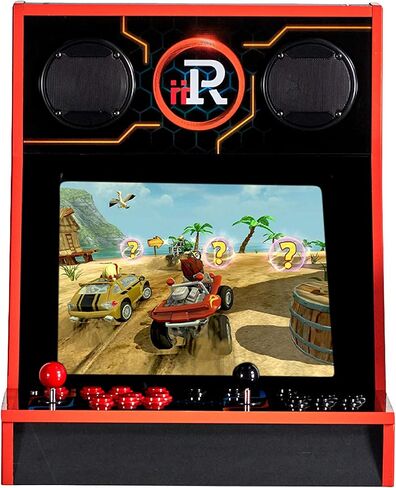 وحدة تحكم Bartop Arcade المتميزة بتصميم أصلي وذاكرة 64 جيجابايت مع مكتبة ألعاب قابلة للتوسيع، واي فاي، وبلوتوث، وأدوات تحكم تشبه Sanwa. محملة مسبقًا بـ 11 لعبة بما في ذلك Dragon's Lair وBeach Buggy Racing والمزيد! in Saudi Arabia
