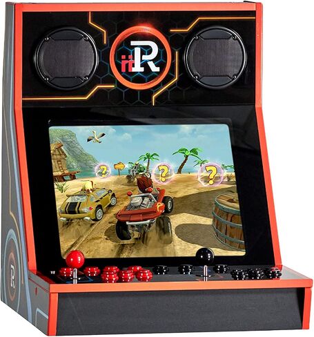 وحدة تحكم Bartop Arcade المتميزة بتصميم أصلي وذاكرة 64 جيجابايت مع مكتبة ألعاب قابلة للتوسيع، واي فاي، وبلوتوث، وأدوات تحكم تشبه Sanwa. محملة مسبقًا بـ 11 لعبة بما في ذلك Dragon's Lair وBeach Buggy Racing والمزيد! in Saudi Arabia