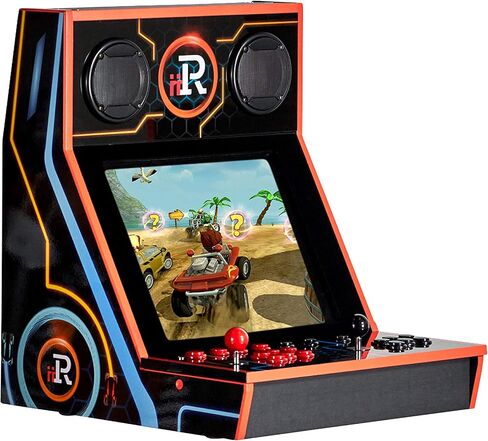 وحدة تحكم Bartop Arcade المتميزة بتصميم أصلي وذاكرة 64 جيجابايت مع مكتبة ألعاب قابلة للتوسيع، واي فاي، وبلوتوث، وأدوات تحكم تشبه Sanwa. محملة مسبقًا بـ 11 لعبة بما في ذلك Dragon's Lair وBeach Buggy Racing والمزيد! in Saudi Arabia