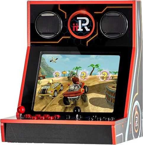وحدة تحكم Bartop Arcade المتميزة بتصميم أصلي وذاكرة 64 جيجابايت مع مكتبة ألعاب قابلة للتوسيع، واي فاي، وبلوتوث، وأدوات تحكم تشبه Sanwa. محملة مسبقًا بـ 11 لعبة بما في ذلك Dragon's Lair وBeach Buggy Racing والمزيد! in Saudi Arabia