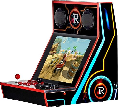 وحدة تحكم Bartop Arcade المتميزة بتصميم أصلي وذاكرة 64 جيجابايت مع مكتبة ألعاب قابلة للتوسيع، واي فاي، وبلوتوث، وأدوات تحكم تشبه Sanwa. محملة مسبقًا بـ 11 لعبة بما في ذلك Dragon's Lair وBeach Buggy Racing والمزيد! in Saudi Arabia
