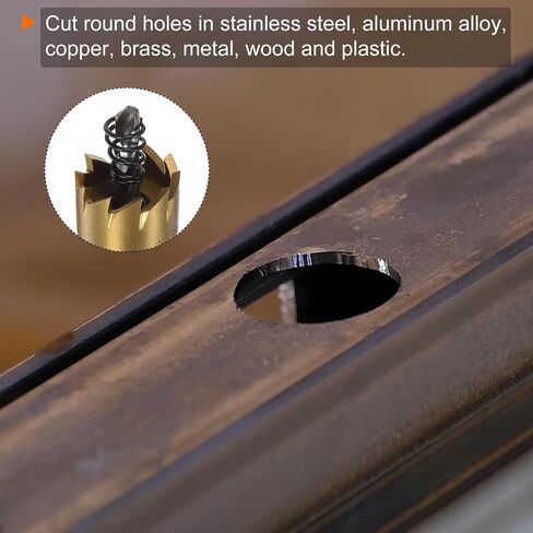 HARFINGTON Hole Saw 21mm (5/6") M35 HSS (High Speed Steel) Titanium Coated Drill Bit Cutter Opener for Stainless Steel Aluminum Alloy Metal Wood Plastic in Saudi Arabia