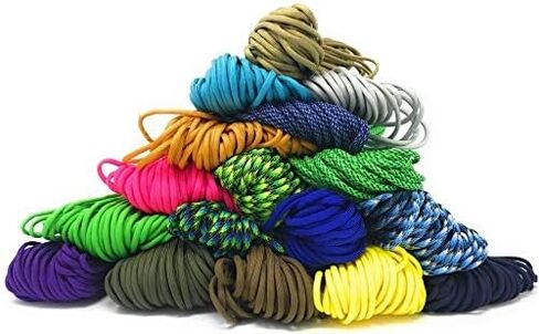 Type III Commercial 550 by 100' Made in The USA Survival Cord Parachute Outdoor Flags Sports Team Racing (Black Flag) in Saudi Arabia