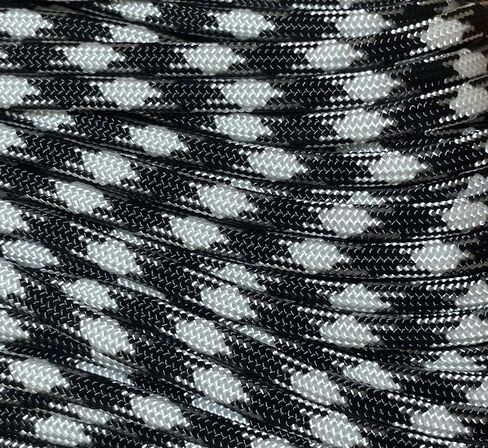 Type III Commercial 550 by 100' Made in The USA Survival Cord Parachute Outdoor Flags Sports Team Racing (Black Flag) in Saudi Arabia