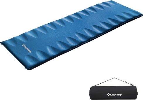 KingCamp Self Inflating Camping Sleeping Pad for Camping, 3.93 Thick Foam Air Mattress Camping Mat for Hiking,Travel, Tent, Red/Charcoal in Saudi Arabia