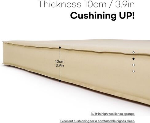 وسادة تخييم ذاتية النفخ بسمك 3.9 سم من IDOOGEN، وسادة نوم مع حزام إبزيم وحقيبة حمل - مثالية للتخييم وتخييم الشاحنات والمغامرات الخارجية والنزهات والاستخدام المكتبي - 78.7 × 29.9 × 3.9 in Kuwait