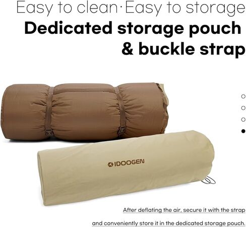 وسادة تخييم ذاتية النفخ بسمك 3.9 سم من IDOOGEN، وسادة نوم مع حزام إبزيم وحقيبة حمل - مثالية للتخييم وتخييم الشاحنات والمغامرات الخارجية والنزهات والاستخدام المكتبي - 78.7 × 29.9 × 3.9 in Kuwait
