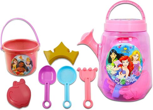 Disney Princess Beach Toys - Little Mermaid Sand Toys Bundle with Disney Princess Watering Can, Drawstring Bag, Stickers, More | Little Mermaid Sand Toys for Kids in Saudi Arabia