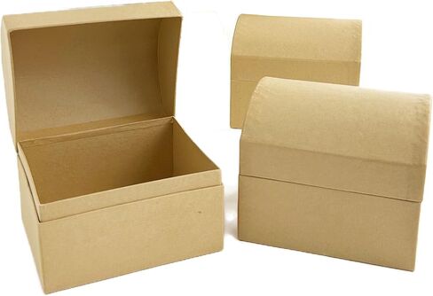Expo International 3 Units of Treasure Chest Medium Craft Box, Natural in Saudi Arabia