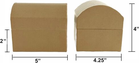 Expo International 3 Units of Treasure Chest Medium Craft Box, Natural in Saudi Arabia
