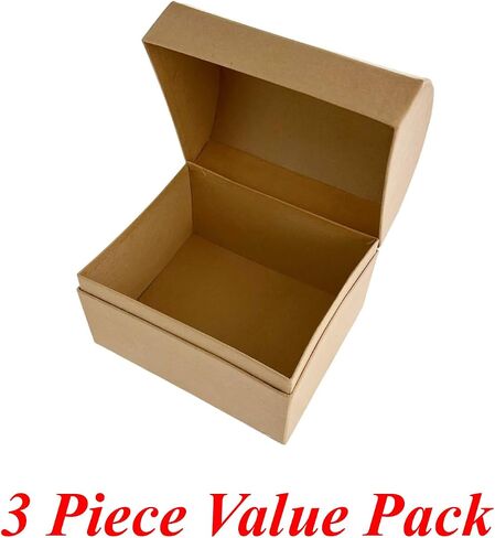 Expo International 3 Units of Treasure Chest Medium Craft Box, Natural in Saudi Arabia