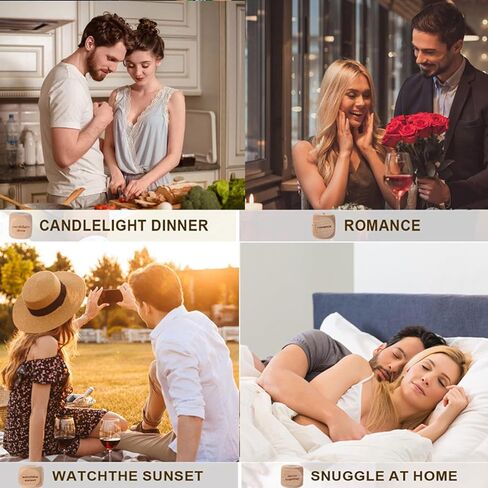 MIAO PAW Wooden Date Night Dice, Romantic What to Do Date Night Couples Games with Pouch Storage, Novelty Action Decision Dice Games Date Night Ideas for Couples, Valentine's Day, Birthday in Kuwait