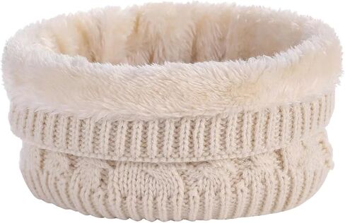 2 حزمة من عصابات الرأس الشتوية للنساء والفتيات، عصابة رأس لتدفئة الأذن، عصابة رأس متماسكة، مبطنة بالصوف الناعم، (أسود + بيج) in Kuwait