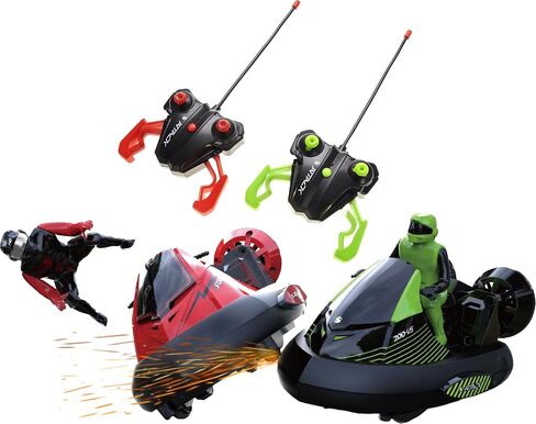 PowerTRC Remote Control Bumper Cars for Kids, RC Stunt Battle Race Cars for Boys, 2 Sets Players with Ejecting Drivers, Crash Sound Effects, Christmas Birthday Gift in Saudi Arabia