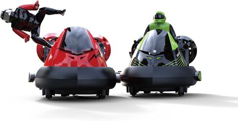 PowerTRC Remote Control Bumper Cars for Kids, RC Stunt Battle Race Cars for Boys, 2 Sets Players with Ejecting Drivers, Crash Sound Effects, Christmas Birthday Gift in Saudi Arabia