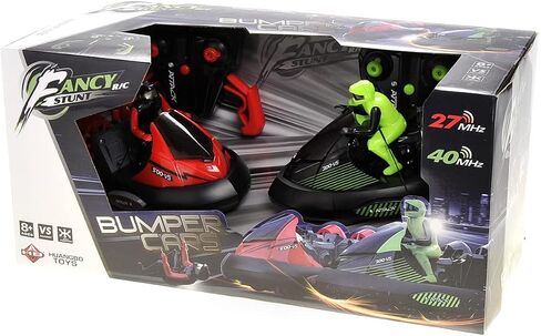 PowerTRC Remote Control Bumper Cars for Kids, RC Stunt Battle Race Cars for Boys, 2 Sets Players with Ejecting Drivers, Crash Sound Effects, Christmas Birthday Gift in Saudi Arabia