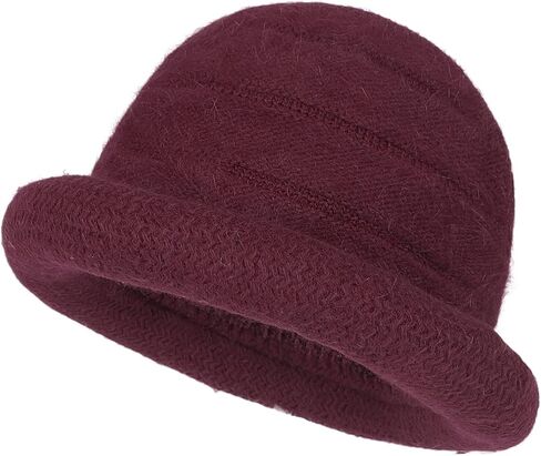 Women Cloche Bucket Bowler Hat 1920s Vintage Church Dress Party Hat Fall Winter Bell Round Cap Ladies Floral Fedora Hat in Saudi Arabia