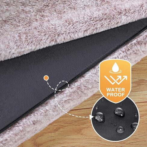 سرير كلب بشري للكبار، مقاس 72 بوصة × 44 بوصة × 12 بوصة، سرير كلب عملاق قابل للطي يناسبك أنت والحيوانات الأليفة، سرير كلب كبير من الفرو الصناعي قابل للغسل مع رغوة الذاكرة، سرير كلب لتقويم العظام بحجم بشري مع بطانية رمادية in Kuwait