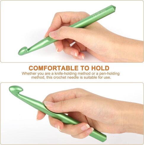 Aeelike Large Crochet Hooks 26pcs Huge Metal Crochet Hook Set - Aluminum Crochet Needle for Thick Bulky Yarn Blankets - Beginners Big Crochet Set Size 6.5mm 7mm 8mm 9mm 10mm 12mm 15mm in Saudi Arabia
