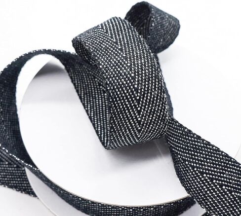 شريط قطني من CT CRAFT LLC لديكور المنزل، وتغليف الهدايا، والحرف اليدوية، 7/8 بوصة (22 ملم) × 10 ياردة × 1 لفة - أسود in Kuwait