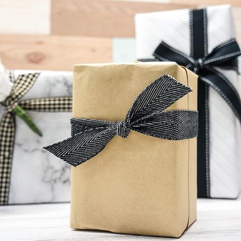 شريط قطني من CT CRAFT LLC لديكور المنزل، وتغليف الهدايا، والحرف اليدوية، 7/8 بوصة (22 ملم) × 10 ياردة × 1 لفة - أسود in Kuwait