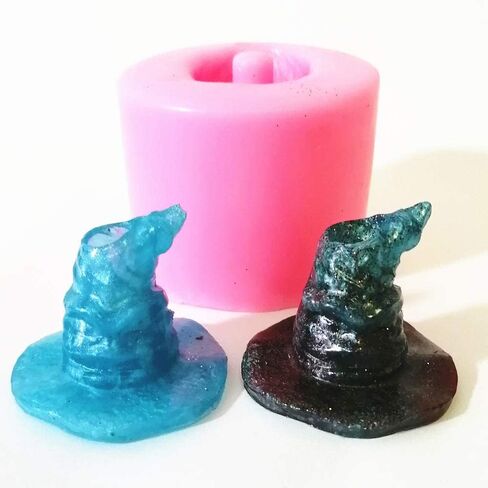 Allinlove 2Pcs Wizard Hat Straw Topper Attachments Silicone Mold for Epoxy Resin, Crystal Resin Casting Molds Straw Topper Resin Molds Epoxy Resin Molds Jewelry Making Clay Crafts Cupcake Decoration in Saudi Arabia