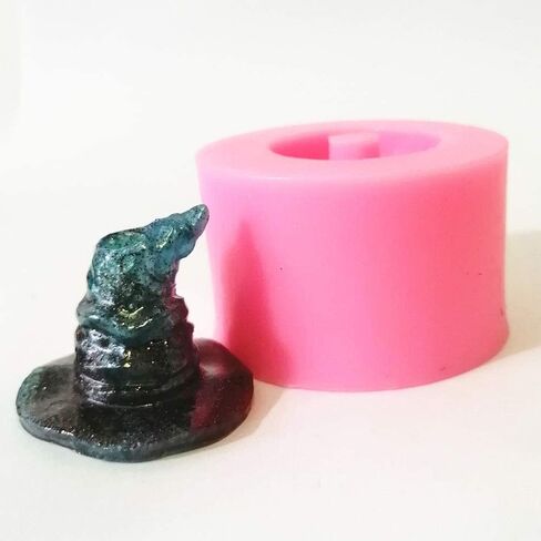 Allinlove 2Pcs Wizard Hat Straw Topper Attachments Silicone Mold for Epoxy Resin, Crystal Resin Casting Molds Straw Topper Resin Molds Epoxy Resin Molds Jewelry Making Clay Crafts Cupcake Decoration in Saudi Arabia