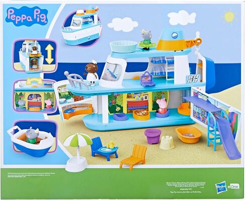Peppa Pig Cruise Ship, Multilevel Playset with 17 Pieces, Preschool Toys for 3 Year Old Girls and Boys and Up in Saudi Arabia