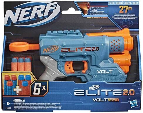مسدس Nerf Elite 2.0 فولت SD-1 - 6 سهام نيرف الرسمية، واستهداف شعاع الضوء، وتخزين سهمين، وقضبان تكتيكية للتخصيص للمعركة in Saudi Arabia