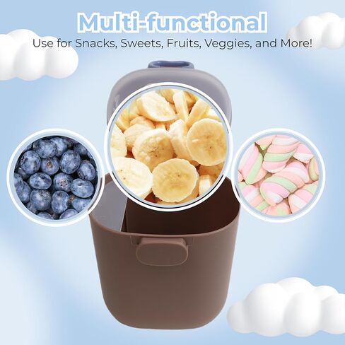 Baby Formula Dispenser, Portable Formula Container to go for Travel, BPA-Free Formula Storage Containers with Scoop and Leveler, Formula Container with Carry Handle for Outdoor (15 Ounce, Brown) in Kuwait