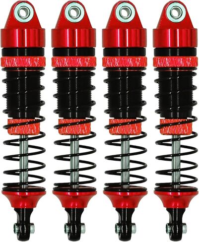 BingHFobbyHuo 59 مم صدمات ألومنيوم ممتصة للصدمات ممتص للصدمات من أجل TRX4M 1/18 RC ترقية الزاحف مجمعة (أحمر) in Kuwait