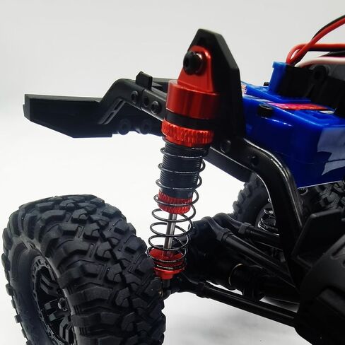 BingHFobbyHuo 59 مم صدمات ألومنيوم ممتصة للصدمات ممتص للصدمات من أجل TRX4M 1/18 RC ترقية الزاحف مجمعة (أحمر) in Kuwait