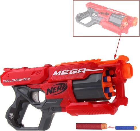 WORKER 6PCS Mega to Elite Darts Adaptor for Nerf N-Strike Elite Mega CycloneShock Blaster Toy in Saudi Arabia