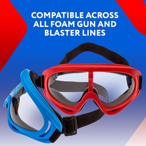 IMPRESA 2-Pack Foam Gun and Blaster Face Mask/Goggles/Eye Shield (1 Red Mask - 1 Blue Mask) - for Foam Blaster Guns from The Name Brand in Saudi Arabia