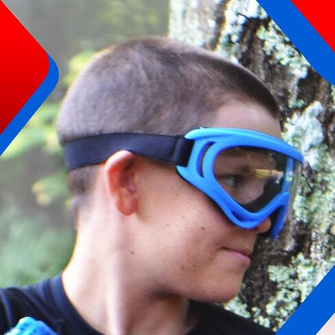 IMPRESA 2-Pack Foam Gun and Blaster Face Mask/Goggles/Eye Shield (1 Red Mask - 1 Blue Mask) - for Foam Blaster Guns from The Name Brand in Saudi Arabia
