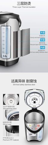 Panda Electric Hot Water Boiler and Warmer, Hot Water Dispenser, 304 Stainless Steel Interior (3.3 Liter, White) in Kuwait