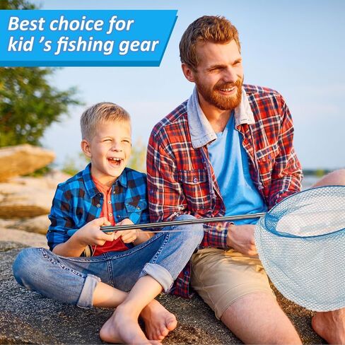 8 Pcs Kids Fishing Net Bucket Set Include 4 Pcs Telescopic Fish Net 4 Pcs Plastic Bucket, Fish Net Butterfly Net Fishing Equipment Nets for Outdoor Catching Insect Crab Playing Tools in Saudi Arabia