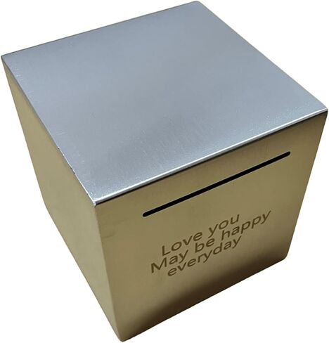 بنك الخنزير الآمن، صندوق آمن من الفولاذ المقاوم للصدأ، بنك توفير المال للبالغين، بنك العملات المعدنية، يمكنه فقط حفظ بنك الخنزير الذي لا يمكن إخراجه (4.72 بوصة × 4.72 بوصة × 4.72 بوصة) in Kuwait