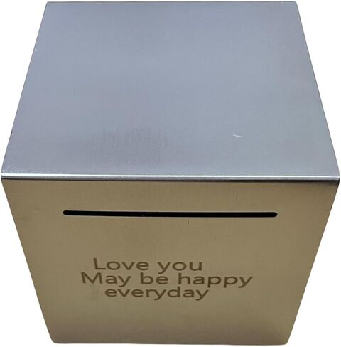 بنك الخنزير الآمن، صندوق آمن من الفولاذ المقاوم للصدأ، بنك توفير المال للبالغين، بنك العملات المعدنية، يمكنه فقط حفظ بنك الخنزير الذي لا يمكن إخراجه (4.72 بوصة × 4.72 بوصة × 4.72 بوصة) in Kuwait