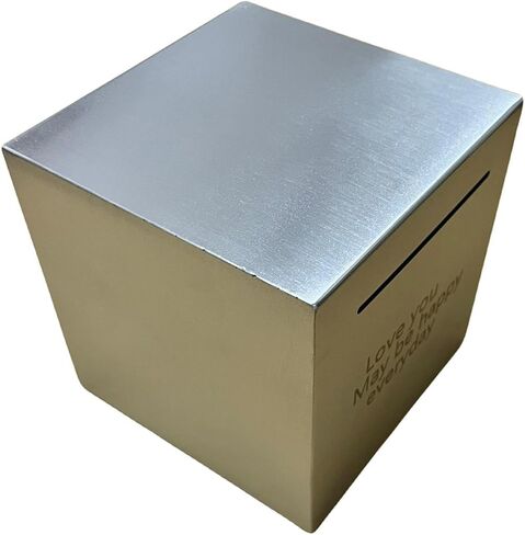 بنك الخنزير الآمن، صندوق آمن من الفولاذ المقاوم للصدأ، بنك توفير المال للبالغين، بنك العملات المعدنية، يمكنه فقط حفظ بنك الخنزير الذي لا يمكن إخراجه (4.72 بوصة × 4.72 بوصة × 4.72 بوصة) in Kuwait